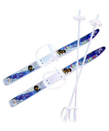 Купить Комплект лыжный детский Лыжики-пыжики с палками в Алатыре 