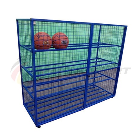 Купить Стеллаж для хранения мячей и инвентаря передвижной металлический (сетка) Цельносварной в Алатыре 